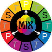 Mixing Colors Badge Badge
